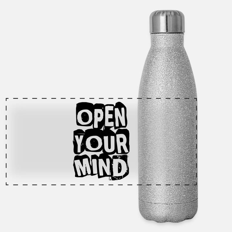 Ouvrez votre esprit Gourde isotherme panoramique pailletée 500 ml