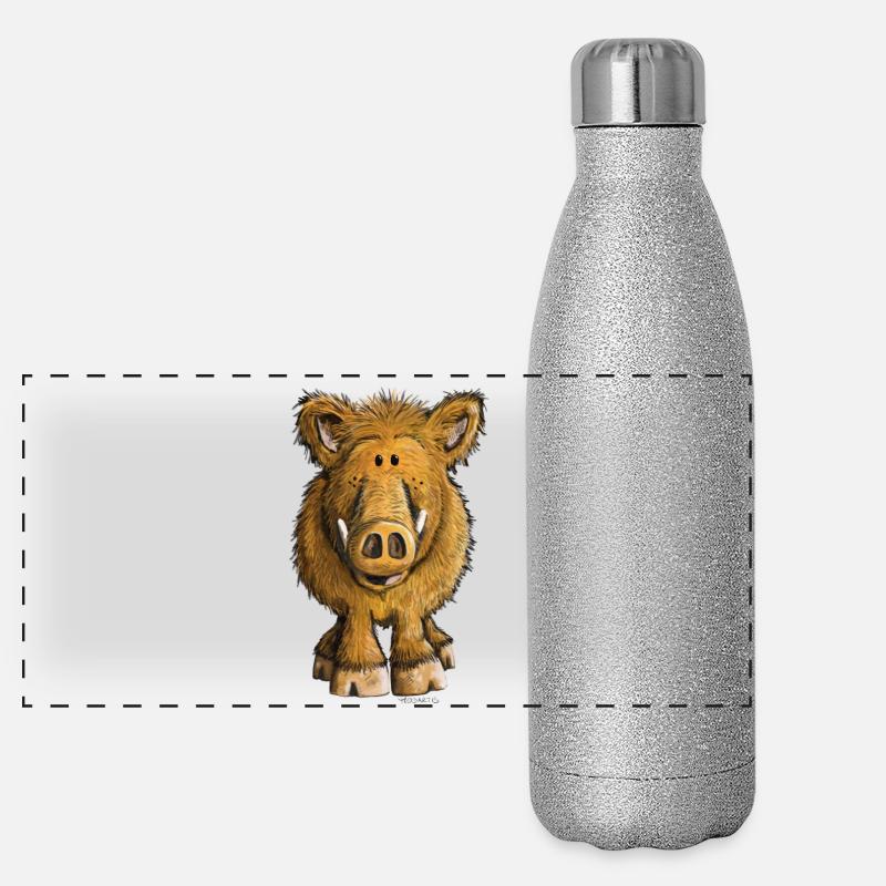 Wild boar Panoramic Glitter Thermal Bottle 500 ml