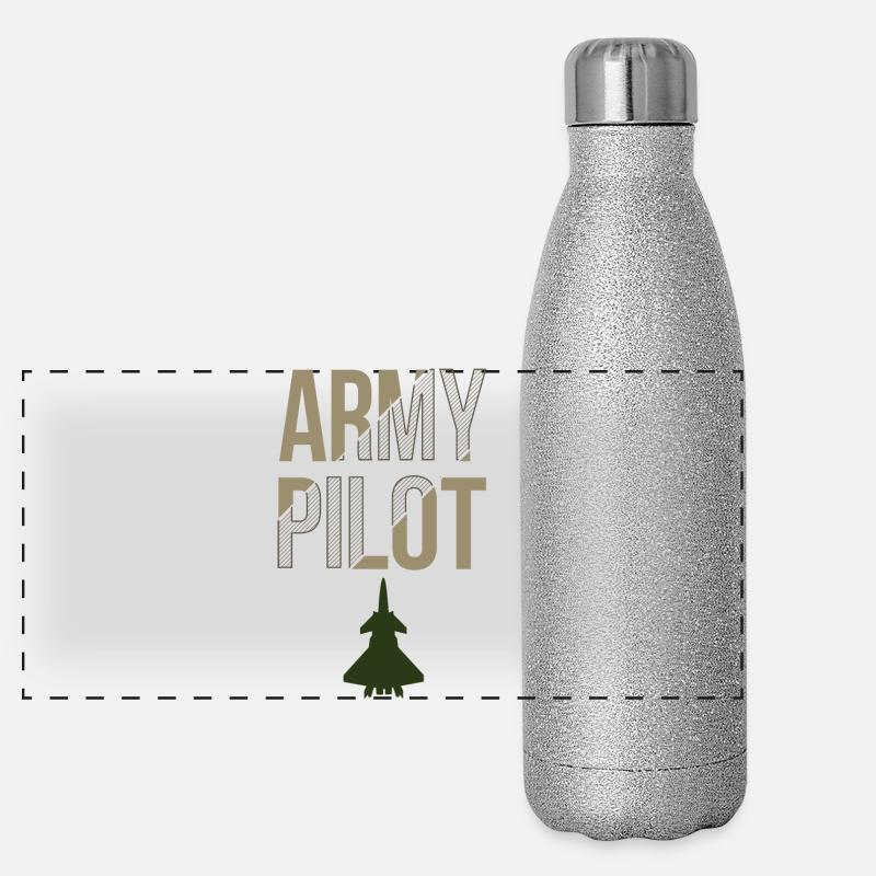 Armee Pilot Panorama Glitzer Isolierflasche 500 ml