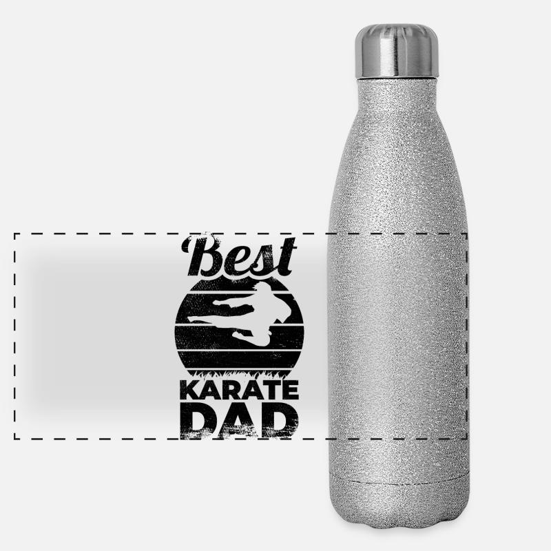 Karate Papa Panorama Glitzer Isolierflasche 500 ml