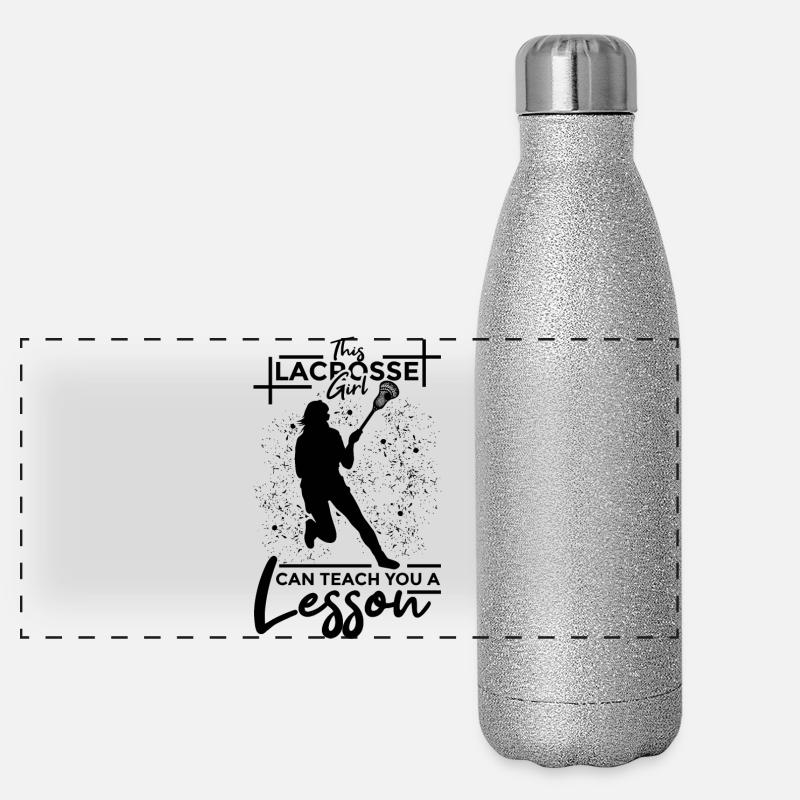 Lacrosse Player Panoramic Glitter Thermal Bottle 500 ml