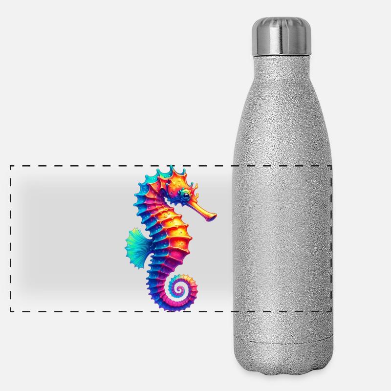 Seepferdchen Panorama Glitzer Isolierflasche 500 ml