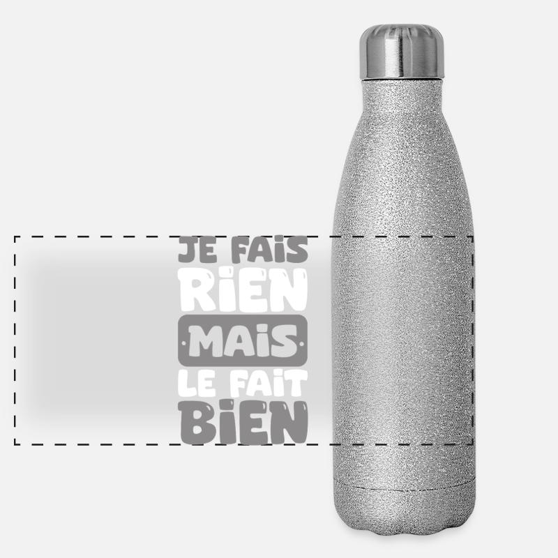 I don't do anything but do it well funny houmour Panoramic Glitter Thermal Bottle 500 ml