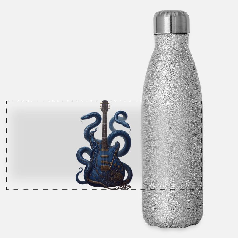 Guitar Snake Gourde isotherme panoramique pailletée 500 ml