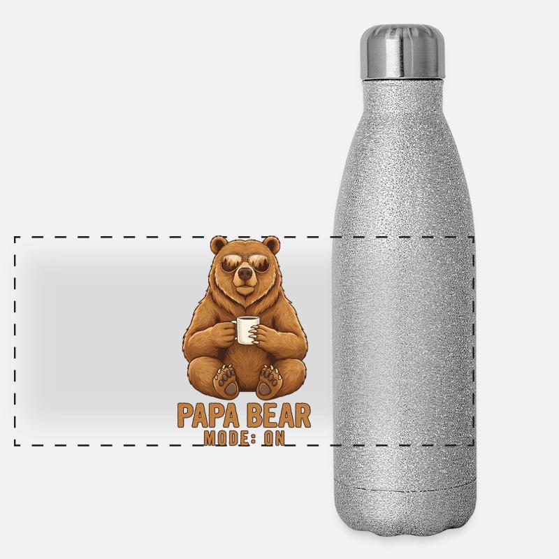 Papa Ours Gourde isotherme panoramique pailletée 500 ml