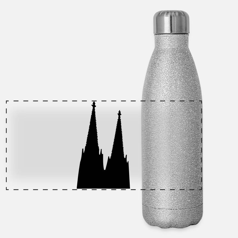 Der Kölner Dom in Köln Panorama Glitzer Isolierflasche 500 ml