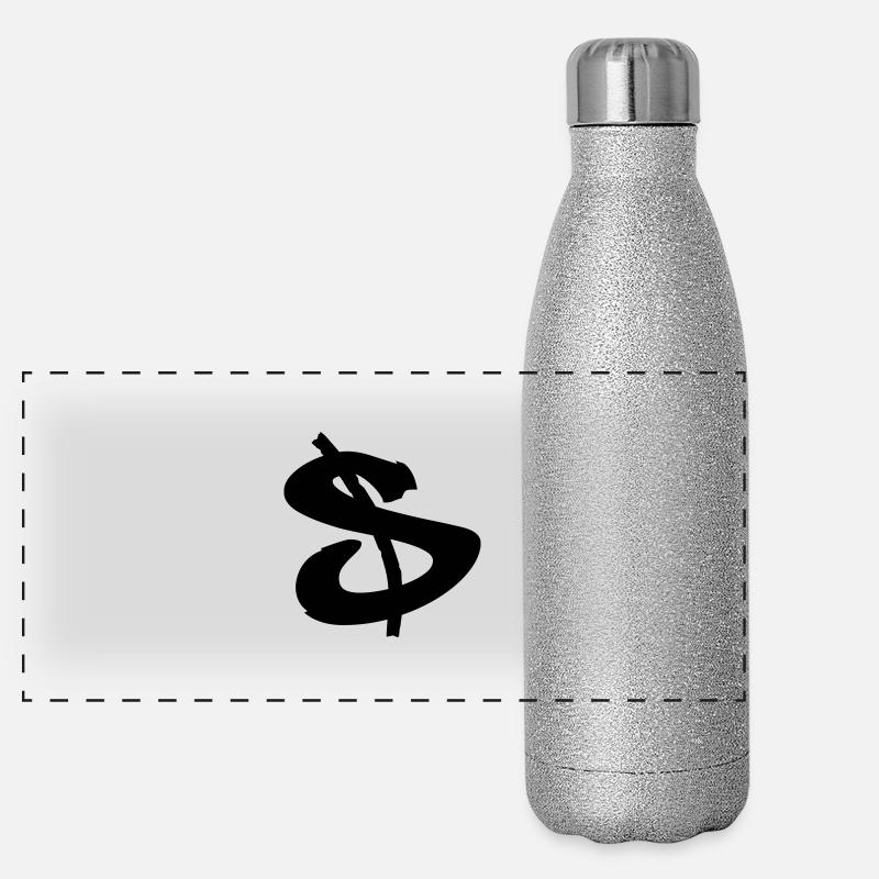 dollar sign Gourde isotherme panoramique pailletée 500 ml