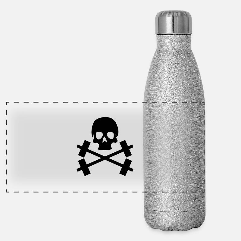 skull Gourde isotherme panoramique pailletée 500 ml