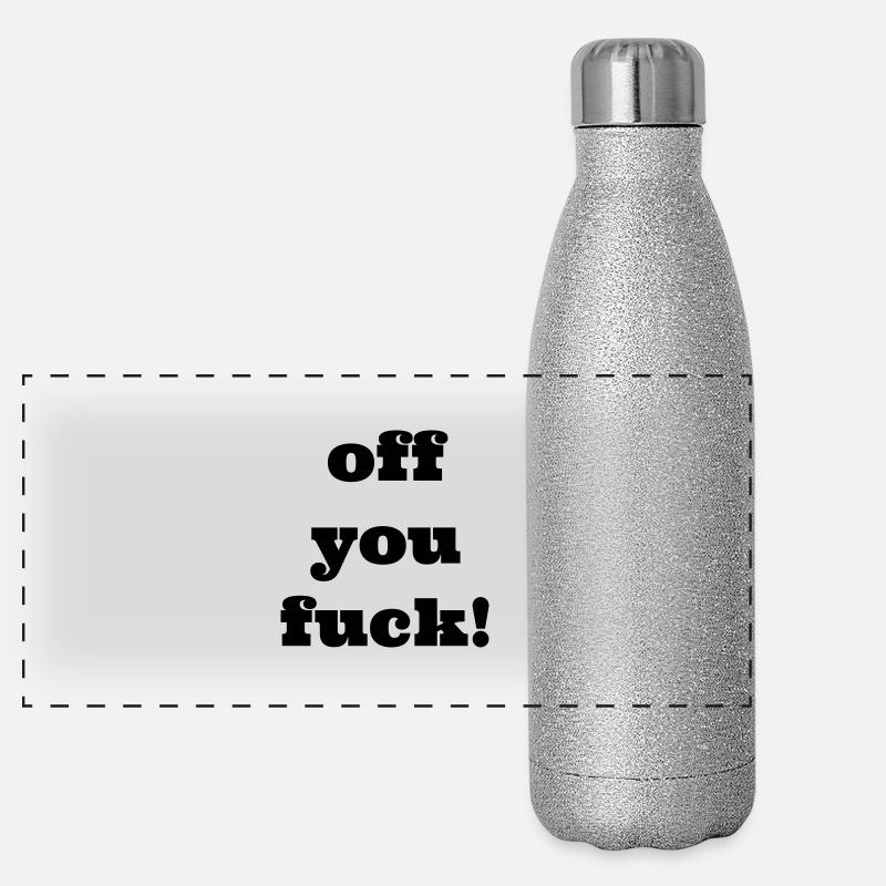 off you fuck Panoramic Glitter Thermal Bottle 500 ml