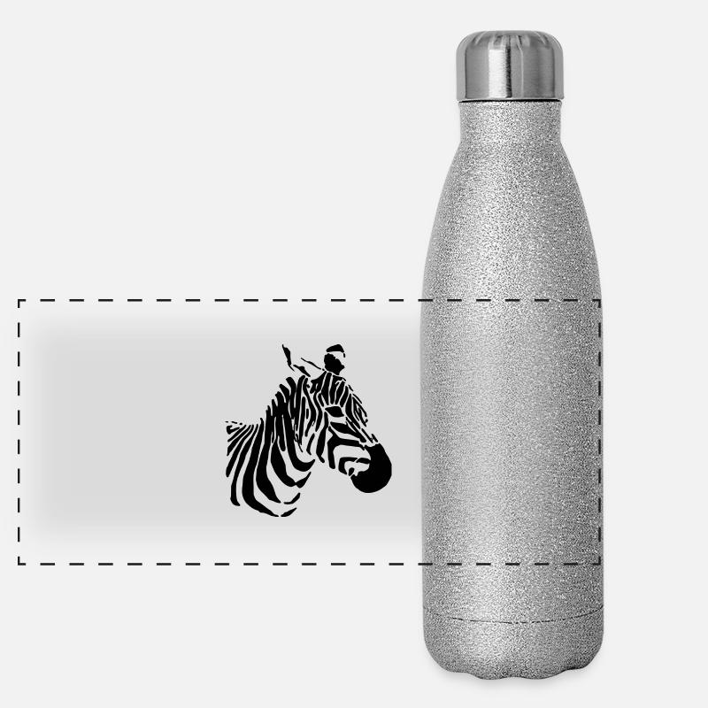zébre Gourde isotherme panoramique pailletée 500 ml