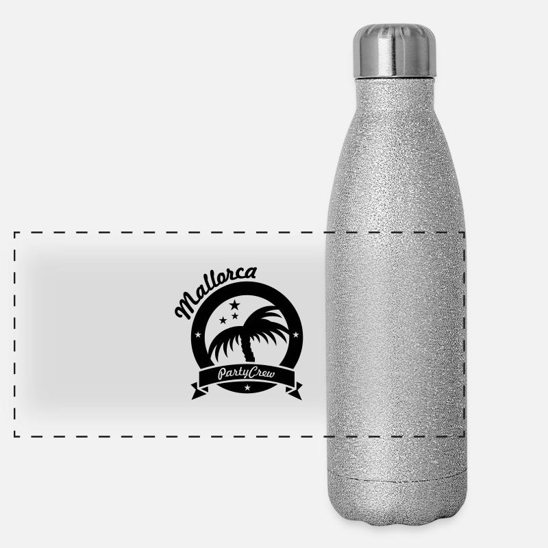 Mallorca party crew (b, 1c) Panorama Glitzer Isolierflasche 500 ml