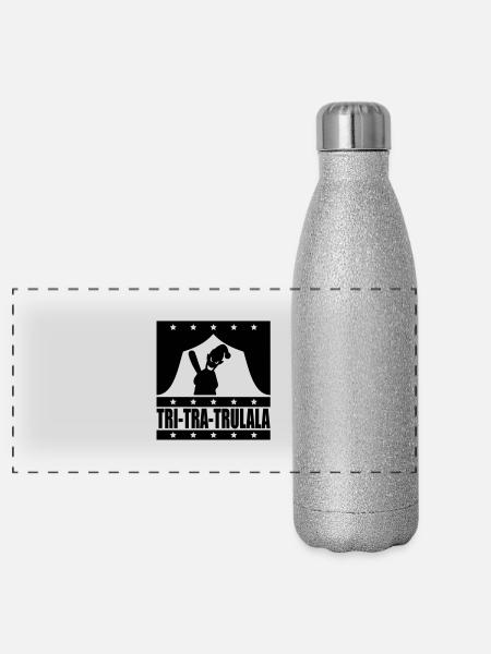 Tritratrulala - Panoramic Glitter Thermal Bottle 500 ml - silver glitter - Front