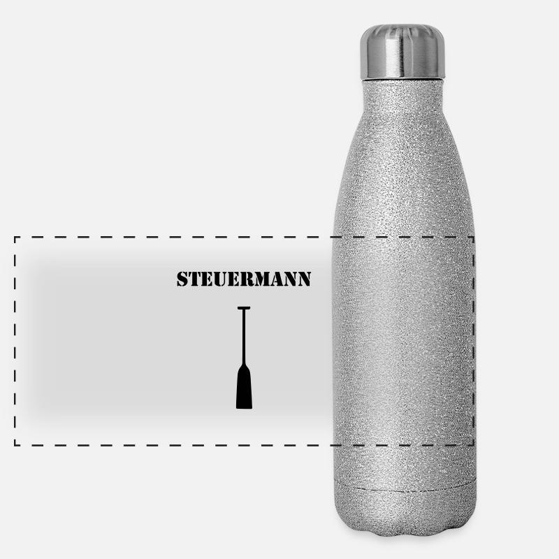 Steuermann Drachenboot Kapitän Steuern 1c Panorama Glitzer Isolierflasche 500 ml