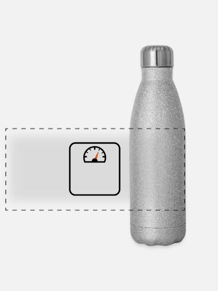 Scales - Panoramic Glitter Thermal Bottle 500 ml - silver glitter - Front