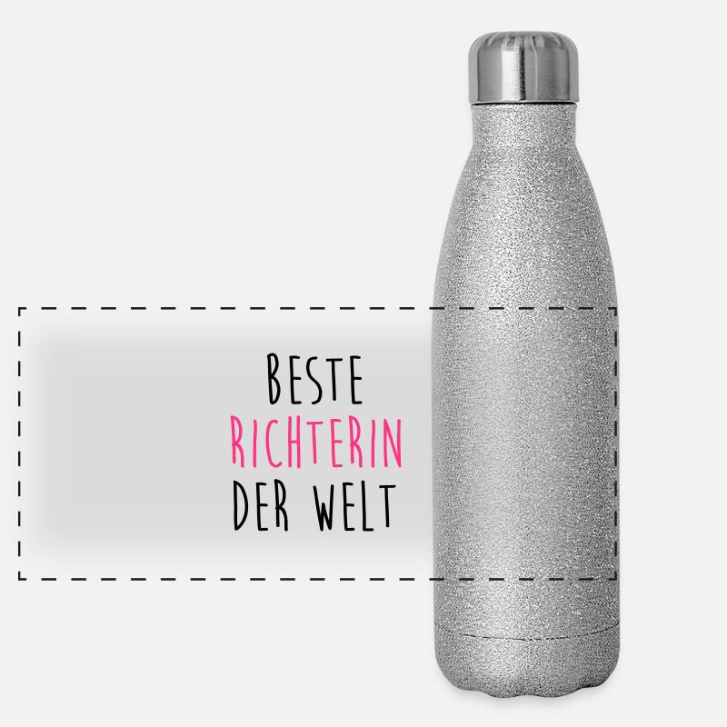 Richter Richterin Recht Gericht Rechtsanwalt Panorama Glitzer Isolierflasche 500 ml