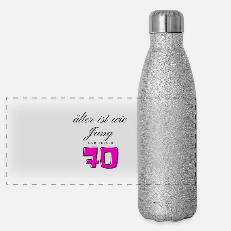70e anniversaire Gourde isotherme panoramique pailletée 500 ml