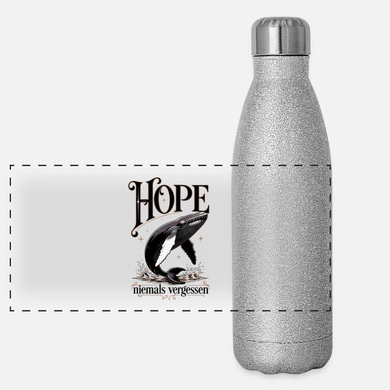 Hope niemals vergessen Panorama Glitzer Isolierflasche 500 ml