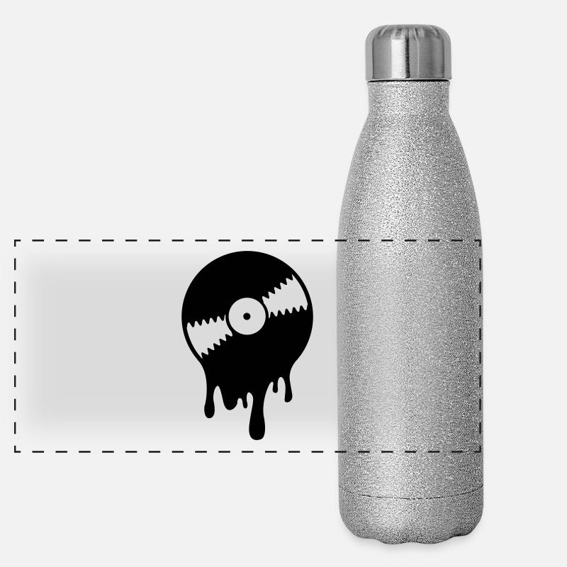Melting Vinyl Record Panoramic Glitter Thermal Bottle 500 ml