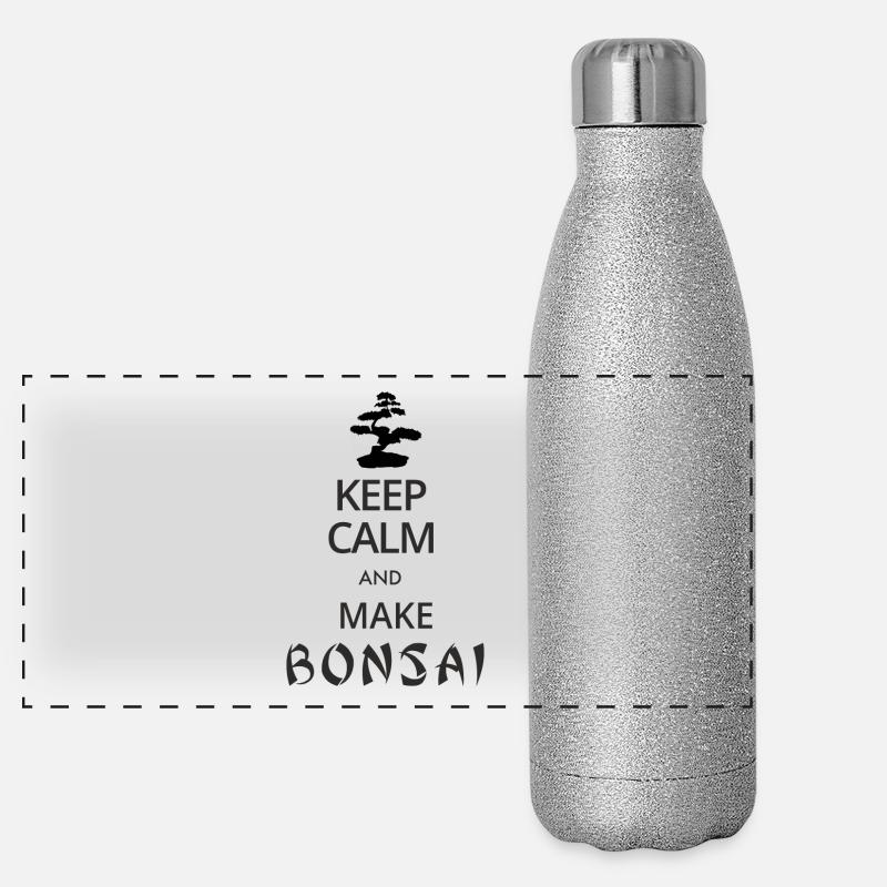Keep Calm and make Bonsai Panoramic Glitter Thermal Bottle 500 ml