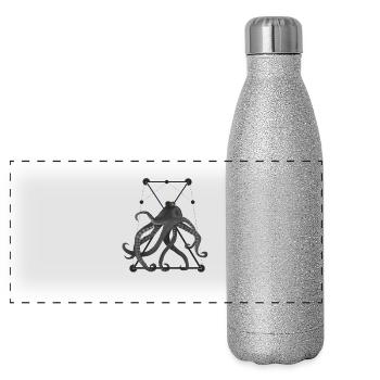KRAKE / KRAKE - Panorama Glitzer Isolierflasche 500 ml - Silber Glitzer - Vorne