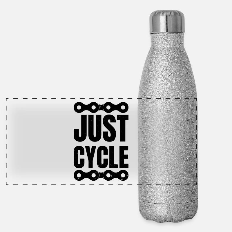 Juste cycle vélo roue vélo passe-temps cadeau chaîne Gourde isotherme panoramique pailletée 500 ml