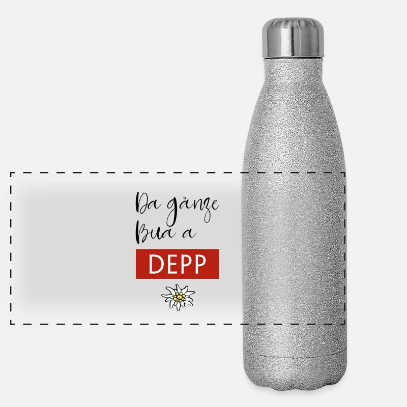 Da ganze Bua a Depp Panorama Glitzer Isolierflasche 500 ml