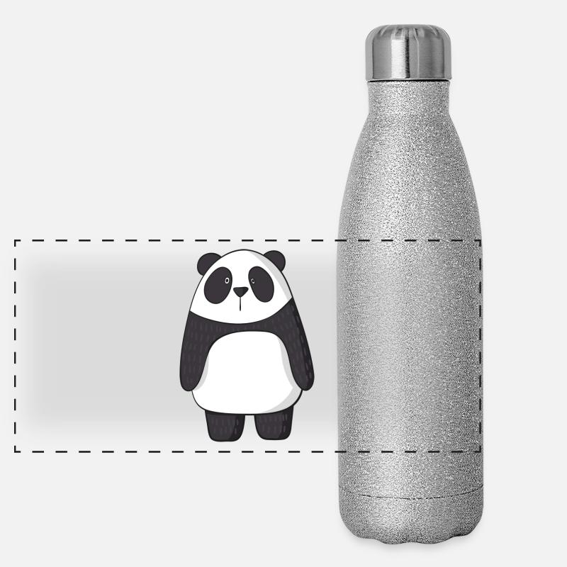Panda Panorama Glitzer Isolierflasche 500 ml