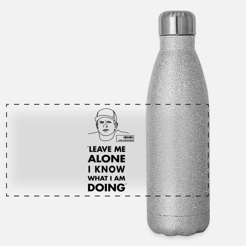 Kimi Team Radio - Panoramic Glitter Thermal Bottle 500 ml - silver glitter
