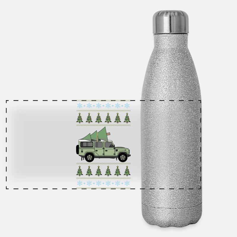 Verteidiger 110 - Weihnachtsbaum Panorama Glitzer Isolierflasche 500 ml