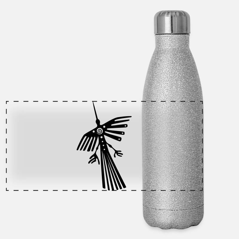 Lignes de Nazca, condor Gourde isotherme panoramique pailletée 500 ml