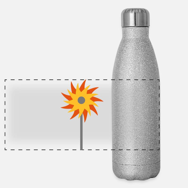 Windrad Panorama Glitzer Isolierflasche 500 ml