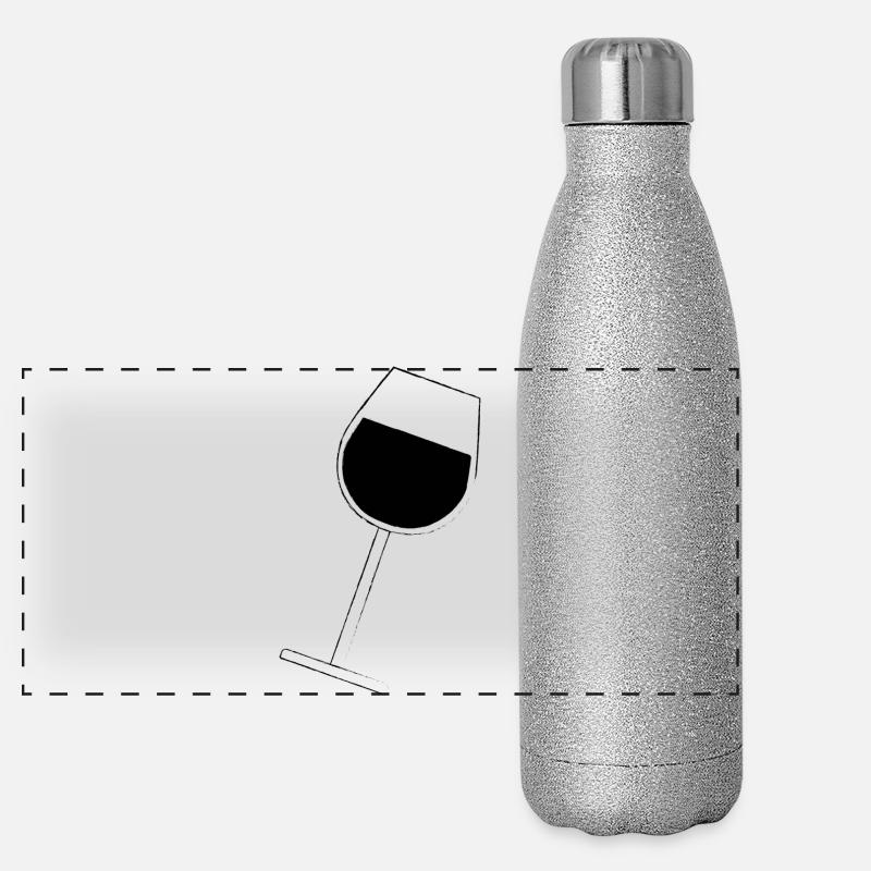 Verre à vin Gourde isotherme panoramique pailletée 500 ml