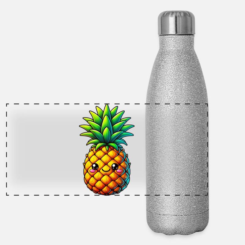 Ananas Gourde isotherme panoramique pailletée 500 ml
