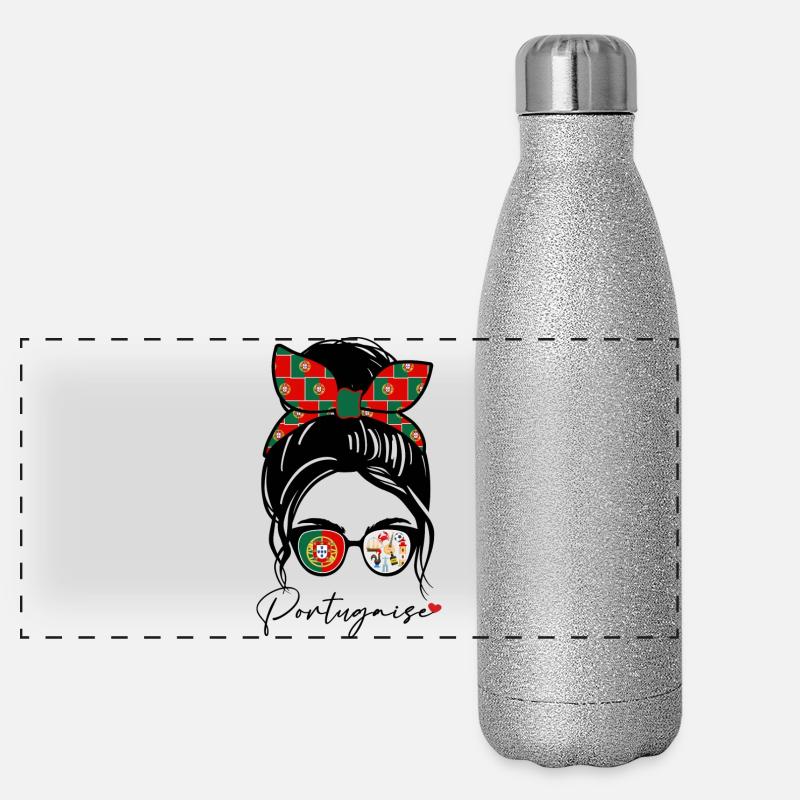 Portugaise Gourde isotherme panoramique pailletée 500 ml