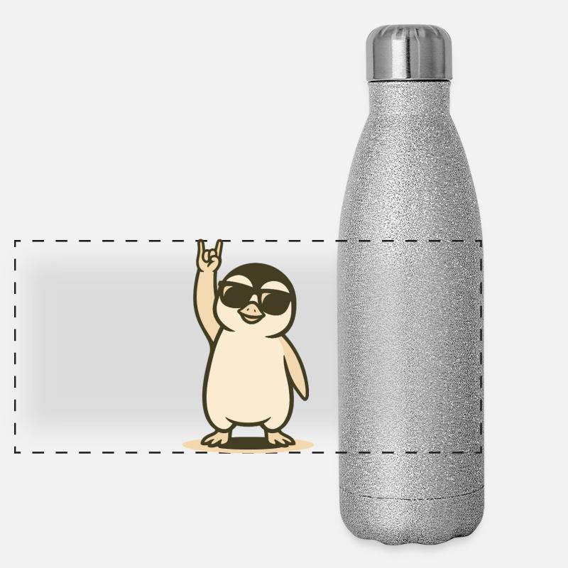 Polares Rocker Küken Panorama Glitzer Isolierflasche 500 ml