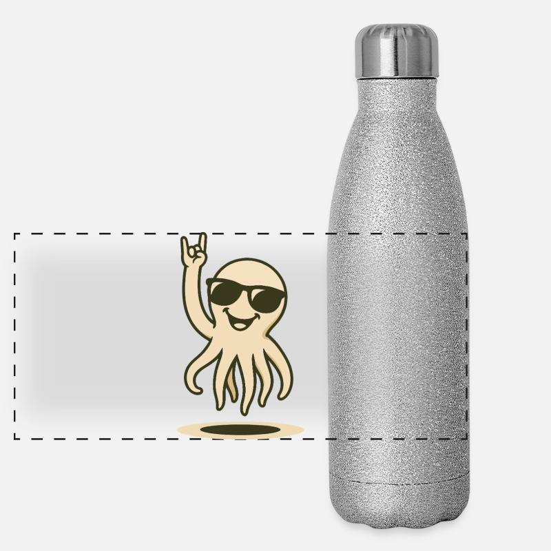 Rocker à tentacules Gourde isotherme panoramique pailletée 500 ml