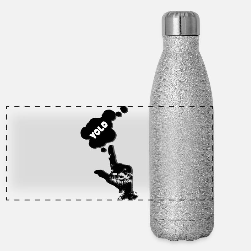 Explosive Smoke Bomb Illustration Panoramic Glitter Thermal Bottle 500 ml