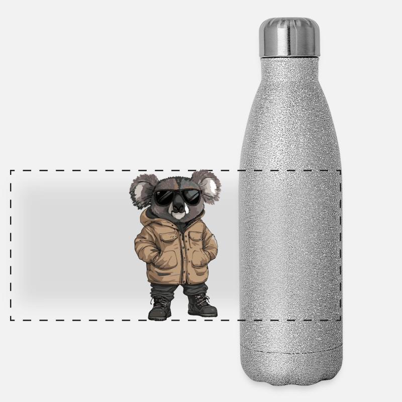 Koala Cool Hiver Gourde isotherme panoramique pailletée 500 ml