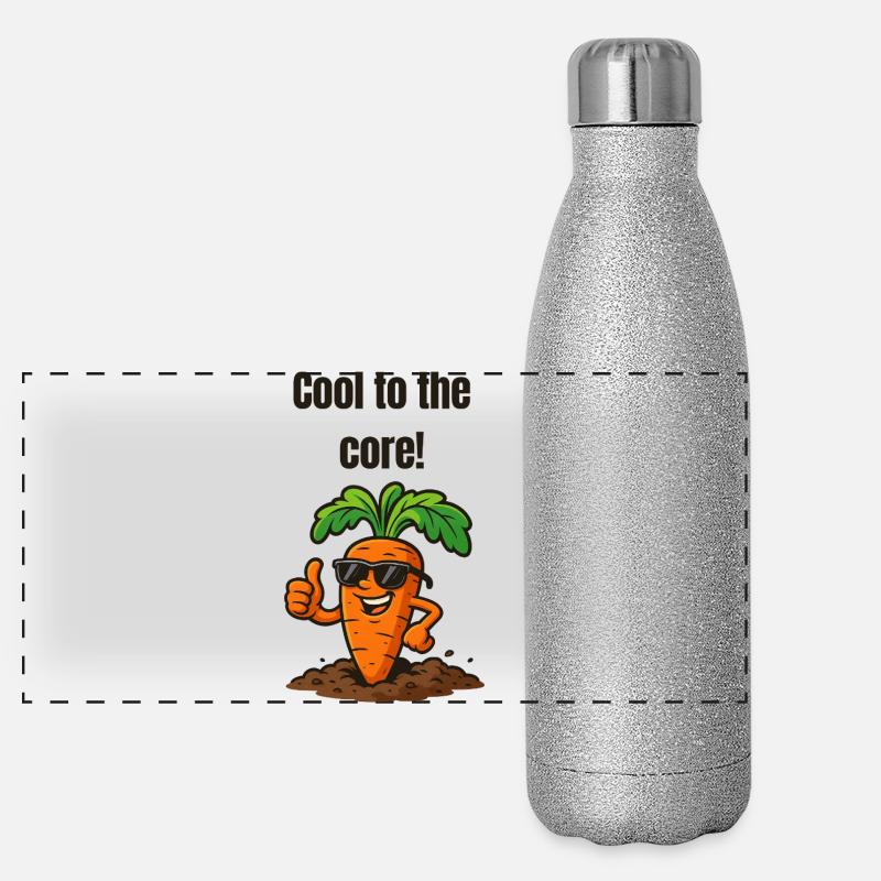 Kerncool Karotte mit Sonnenbrille Panorama Glitzer Isolierflasche 500 ml