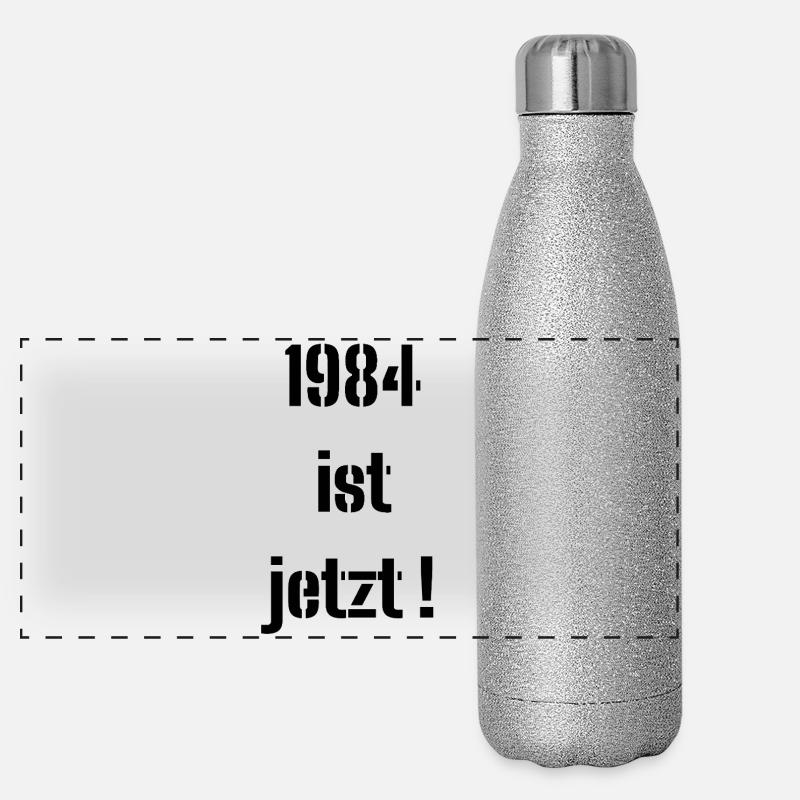 1984, C’EST MAINTENANT ! Gourde isotherme panoramique pailletée 500 ml