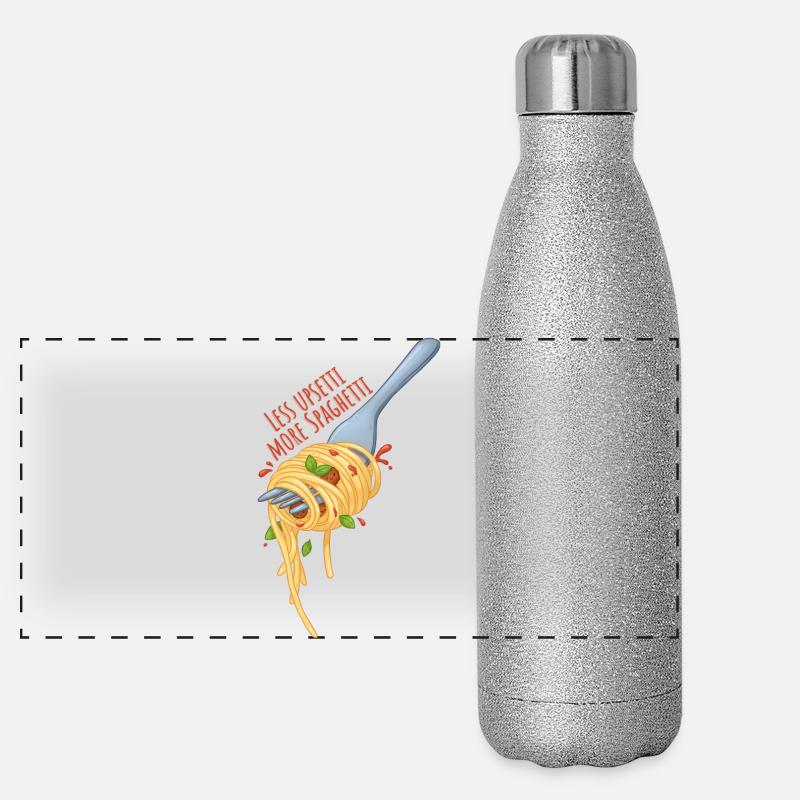 Moins d’upsetti, plus de spaghettis – Meme de la cuisine kawïenne Gourde isotherme panoramique pailletée 500 ml