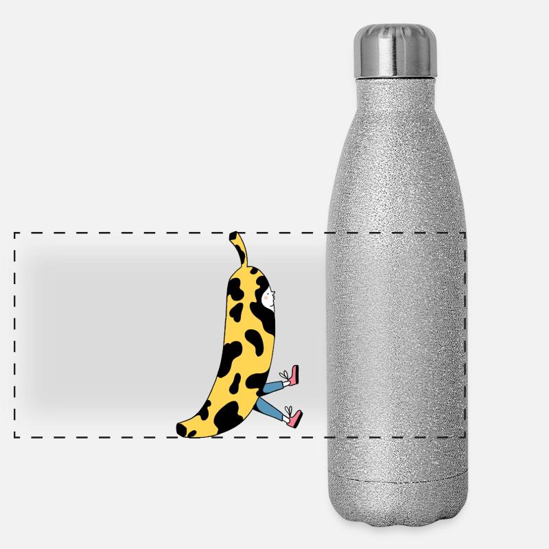 Banane douce Gourde isotherme panoramique pailletée 500 ml