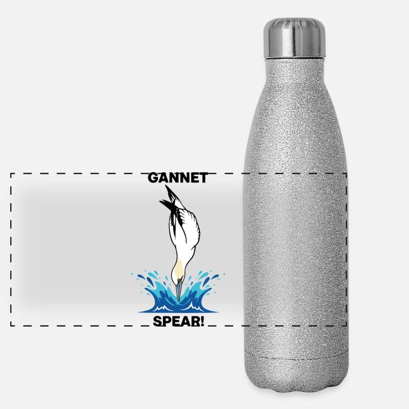 Fou de Bassan Plongeon Mer Spear Gannet Gourde isotherme panoramique pailletée 500 ml