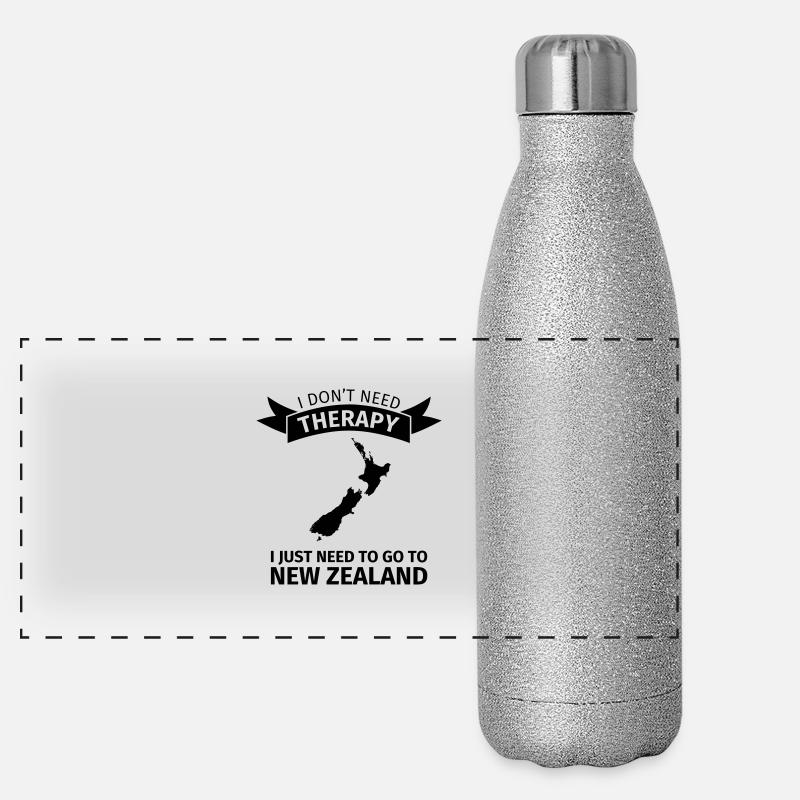 Neuseeland Panorama Glitzer Isolierflasche 500 ml