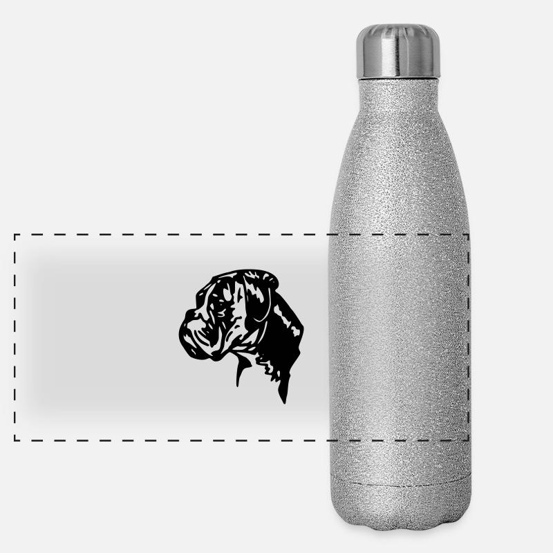 boxer dog Panoramic Glitter Thermal Bottle 500 ml