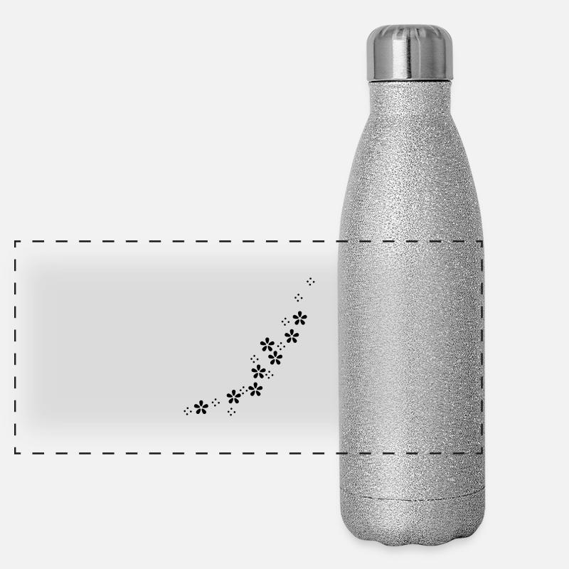 Guirlande de fleurs / guirlande de fleurs (1c) Gourde isotherme panoramique pailletée 500 ml