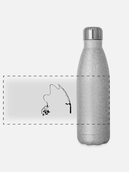 Rute & Hecht - Panorama Glitzer Isolierflasche 500 ml - Silber Glitzer - Vorne
