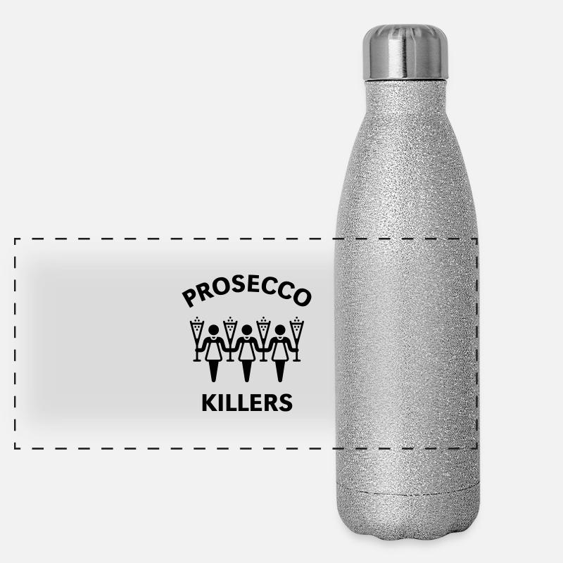 Prosecco Killers (Mädelsabend) Panorama Glitzer Isolierflasche 500 ml