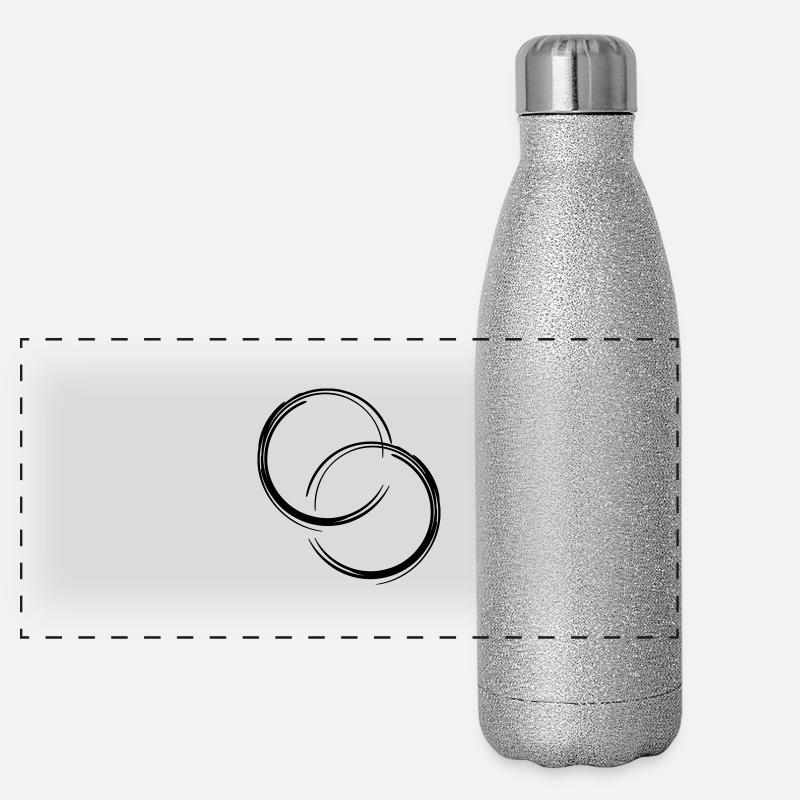 Circles Panoramic Glitter Thermal Bottle 500 ml
