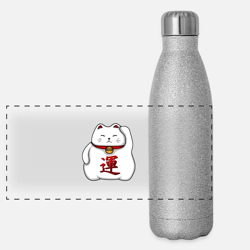 Lucky Cat Panoramic Glitter Thermal Bottle 500 ml